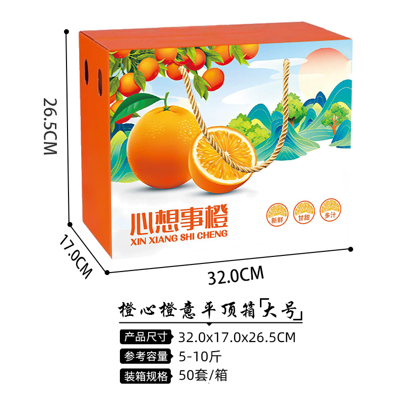 心想事橙-平頂箱大號(hào)